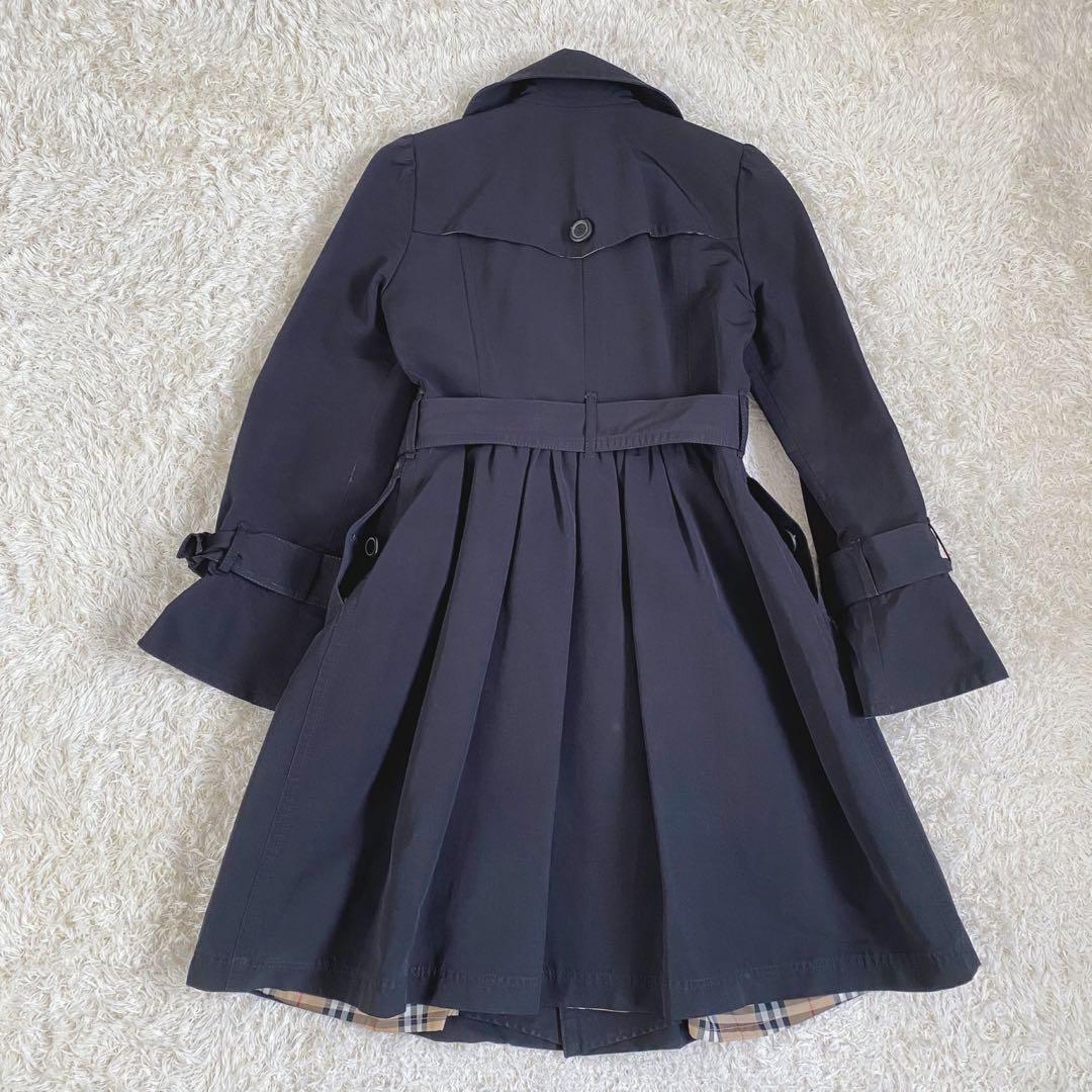 【美品】バーバリーブルーレーベル　トレンチコート　ノバチェック　ギャザー　38
