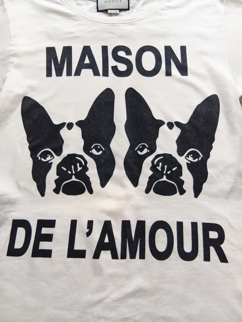 GUCCI MAISON DE L'AMOUR Tシャツ　フレンチブルドッグ