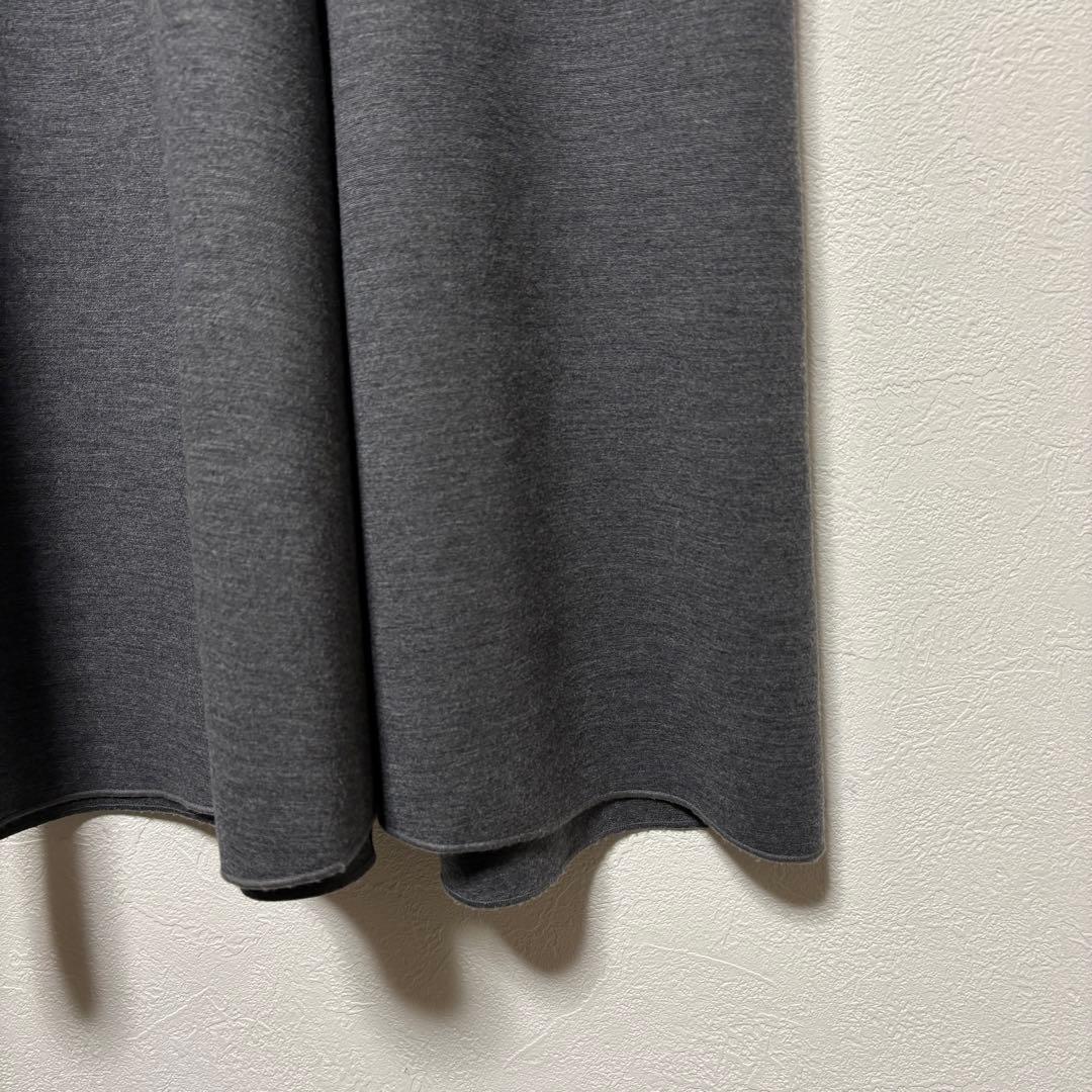 JIL SANDER グレー ウールワンピース　立体　イタリア製　ストレッチ