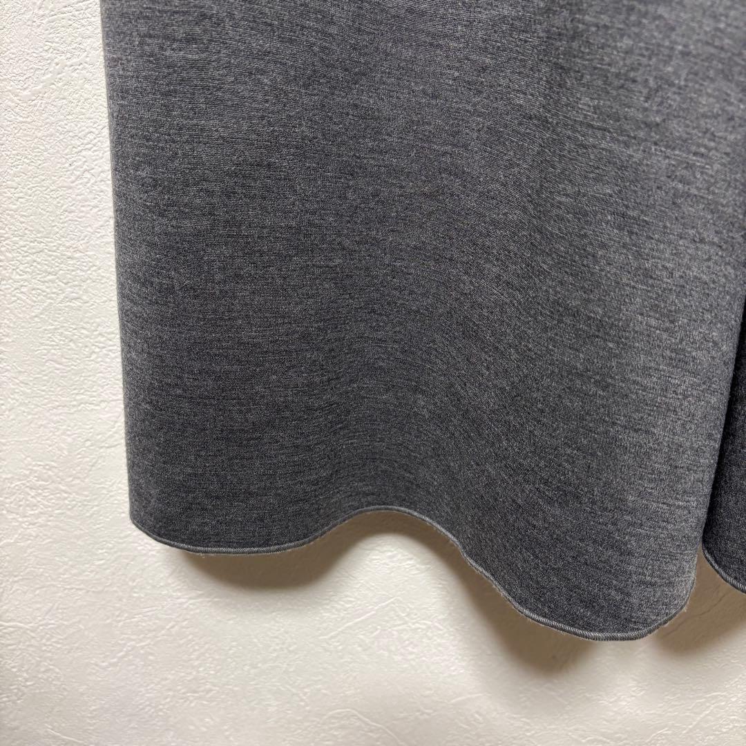 JIL SANDER グレー ウールワンピース　立体　イタリア製　ストレッチ