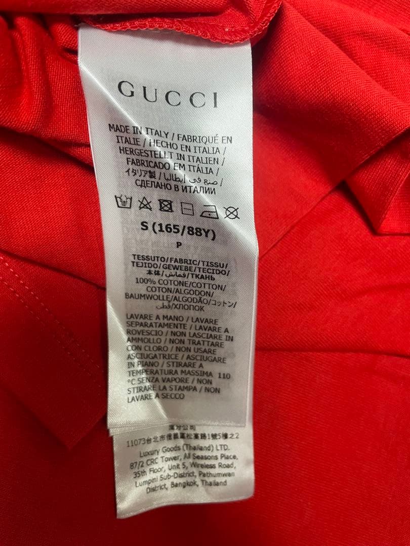 Gucci Red T-shirts Lip stick柄 TシャツSサイズ