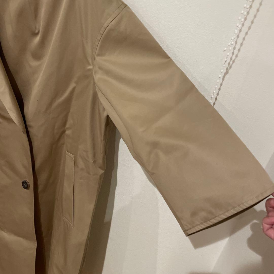 Deuxieme Classe ノーカラートレンチコート　ベージュ