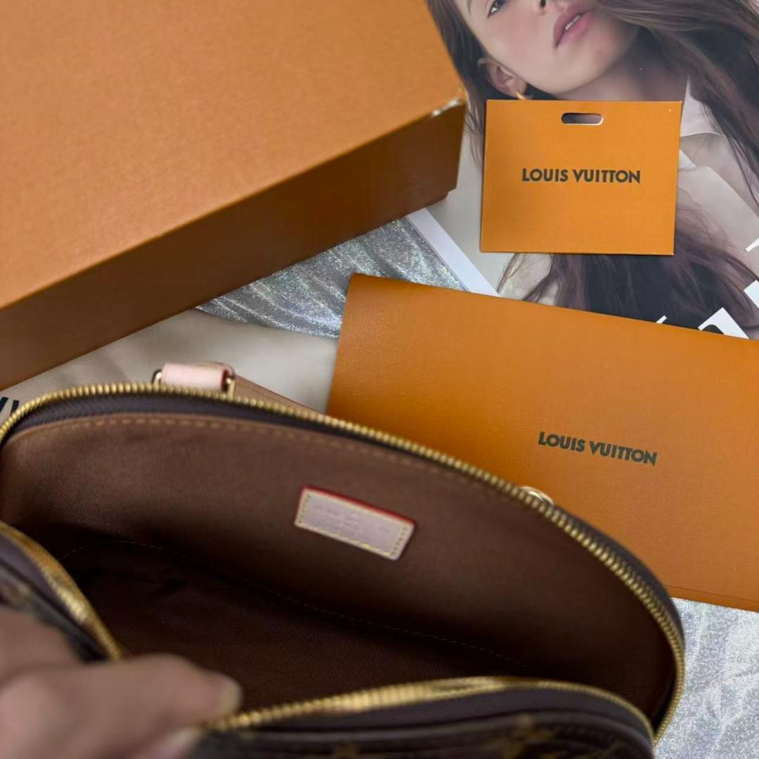 Louis Vuitton ハンドバッグ ブラウン/ベージュ