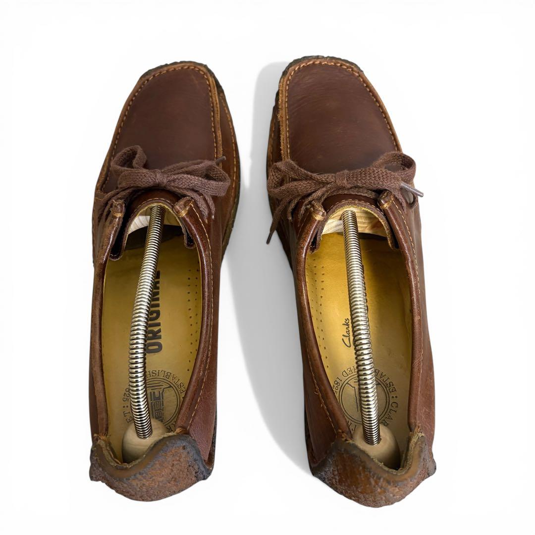【美品】CLARKS■ナタリー■ブラウンレザー★モカシンシューズ