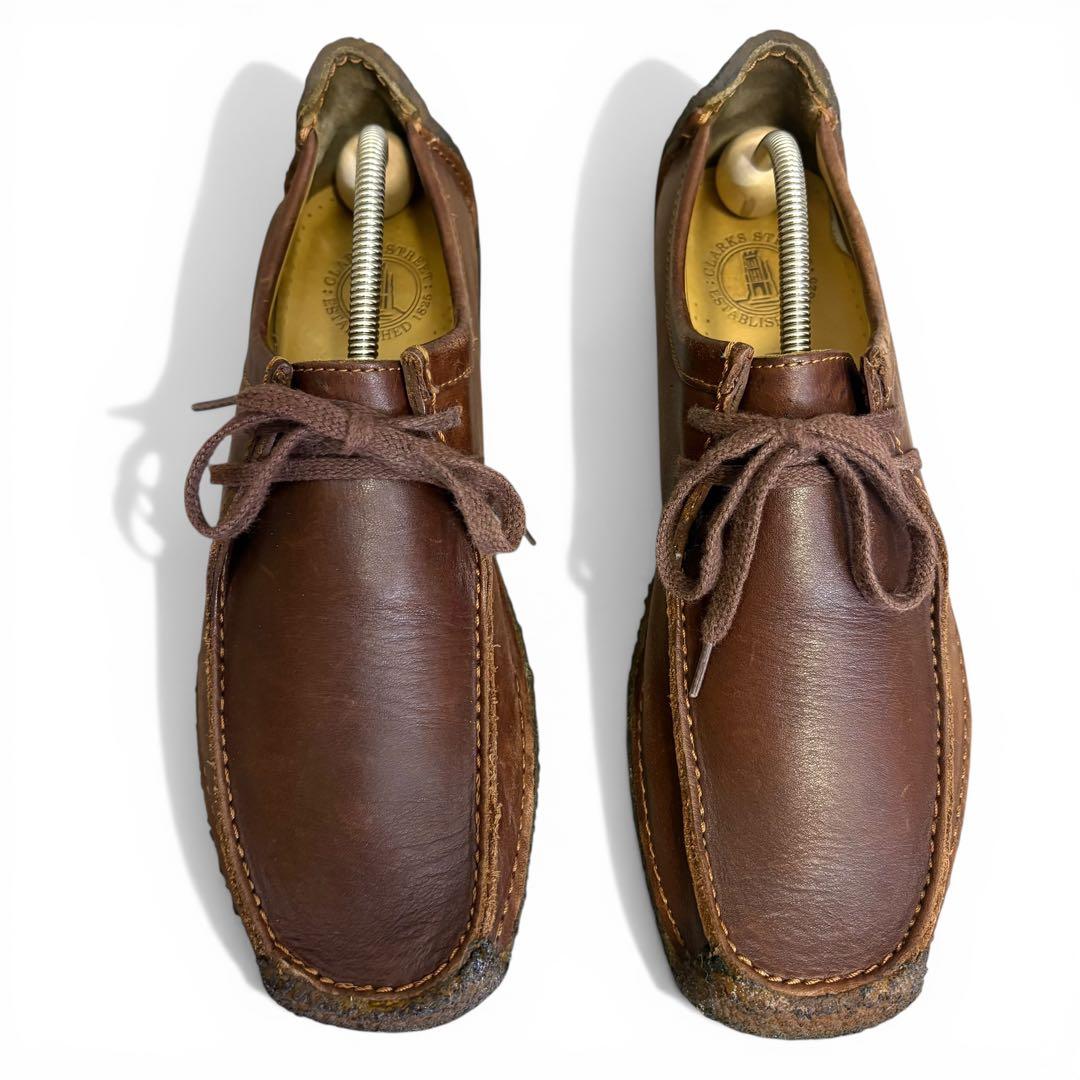 【美品】CLARKS■ナタリー■ブラウンレザー★モカシンシューズ