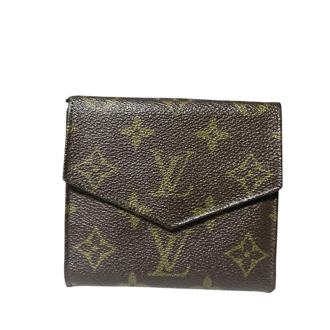 LOUIS VUITTON Wホック財布 モノグラム ポルトモネビエ