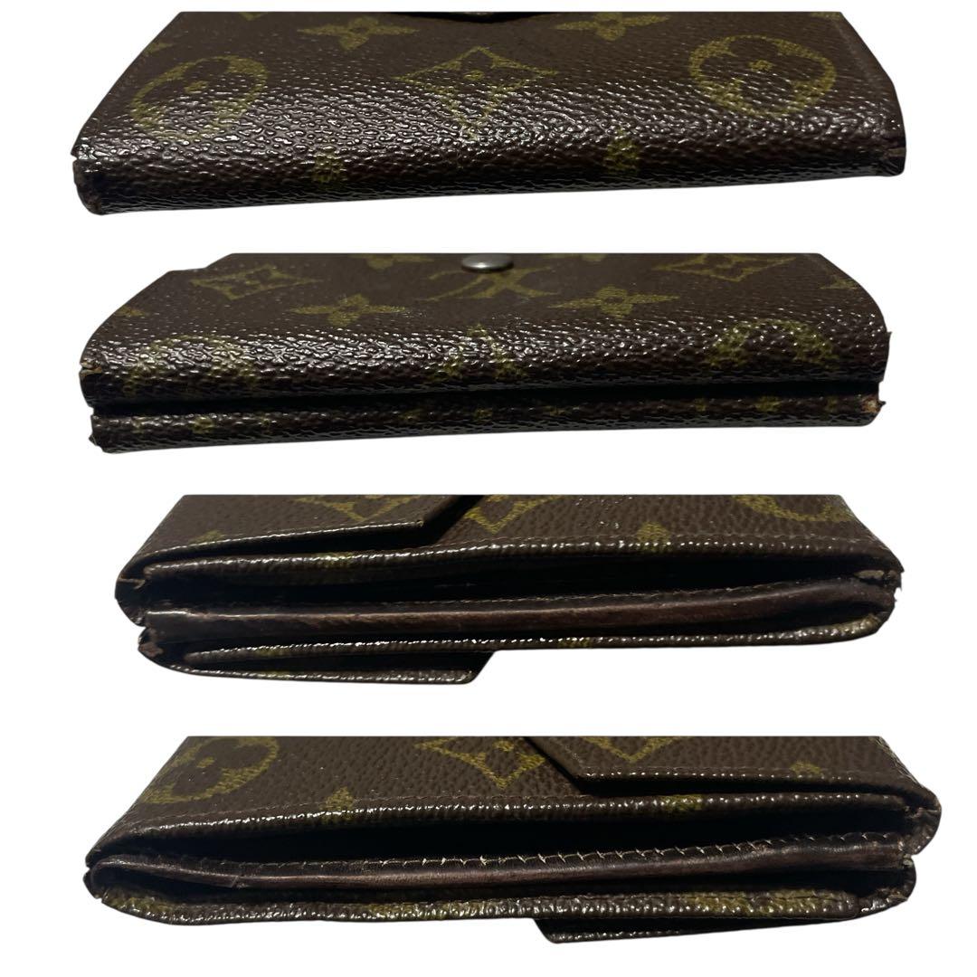 LOUIS VUITTON Wホック財布 モノグラム ポルトモネビエ