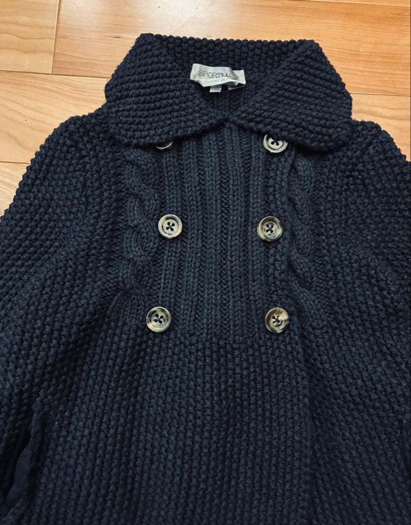 MaxMara SPORTMAX ウール　毛　ボレロ　カーディガン　黒　S
