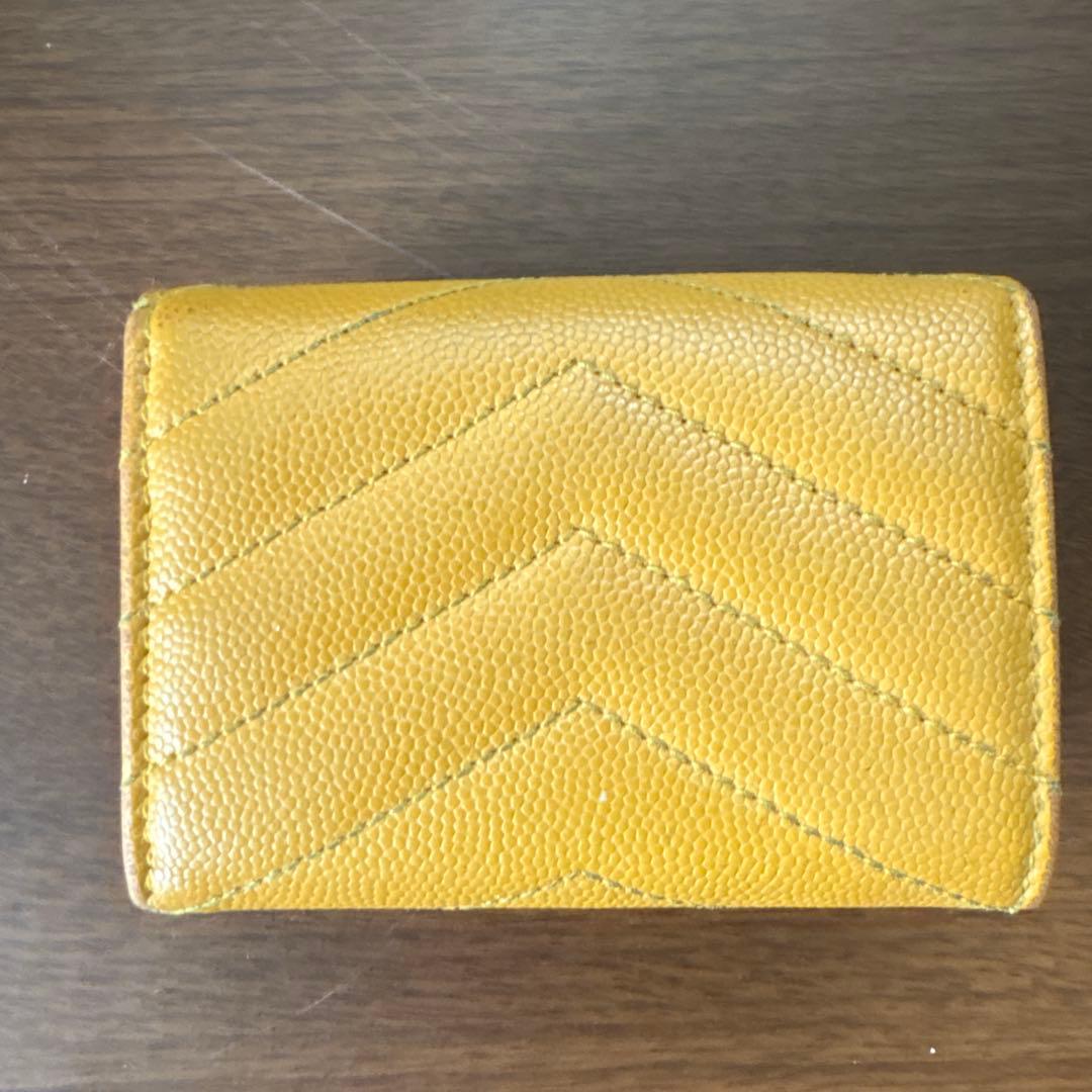 SAINT LAURENT イエロー 三つ折り財布
