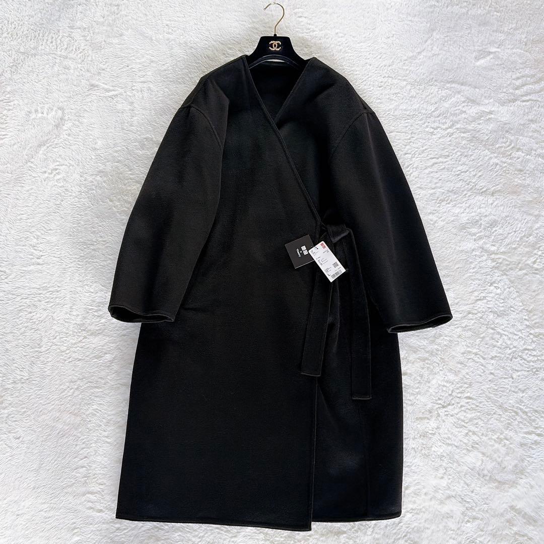希少大きなサイズ✨新品タグ付き【ユニクロ】セオリーコラボ ウールブレンドコート黒