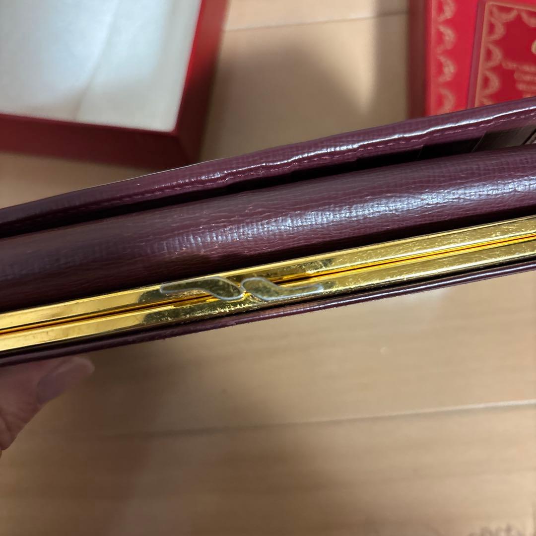 ビンテージ　カルティエ　Cartier 折財布　がま口