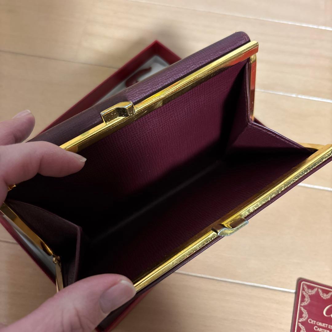 ビンテージ　カルティエ　Cartier 折財布　がま口