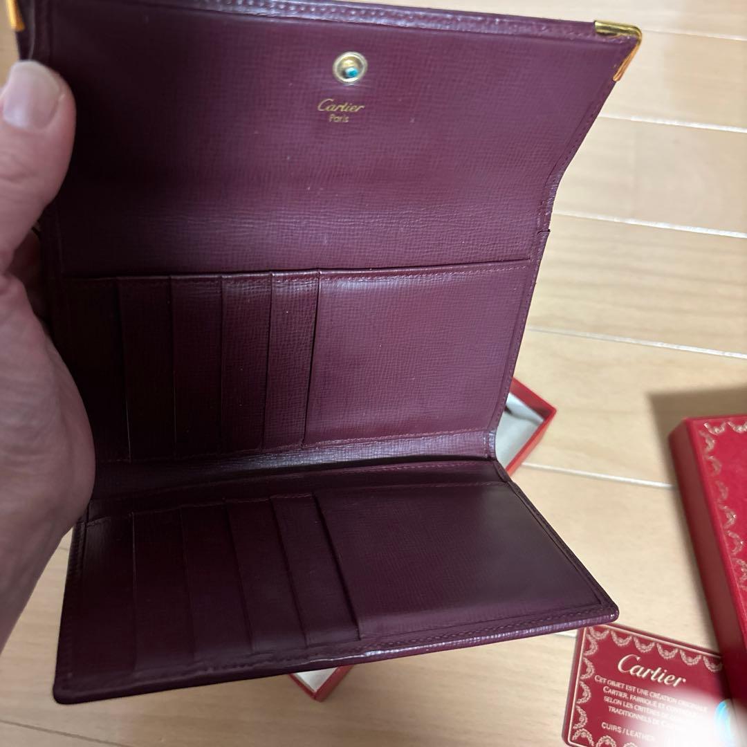 ビンテージ　カルティエ　Cartier 折財布　がま口