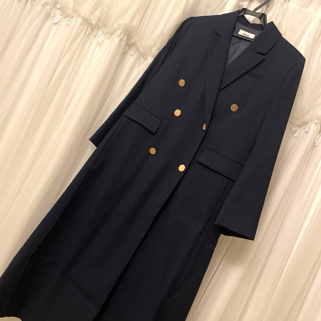 SNIDEL バックフレアロングジャケットコート