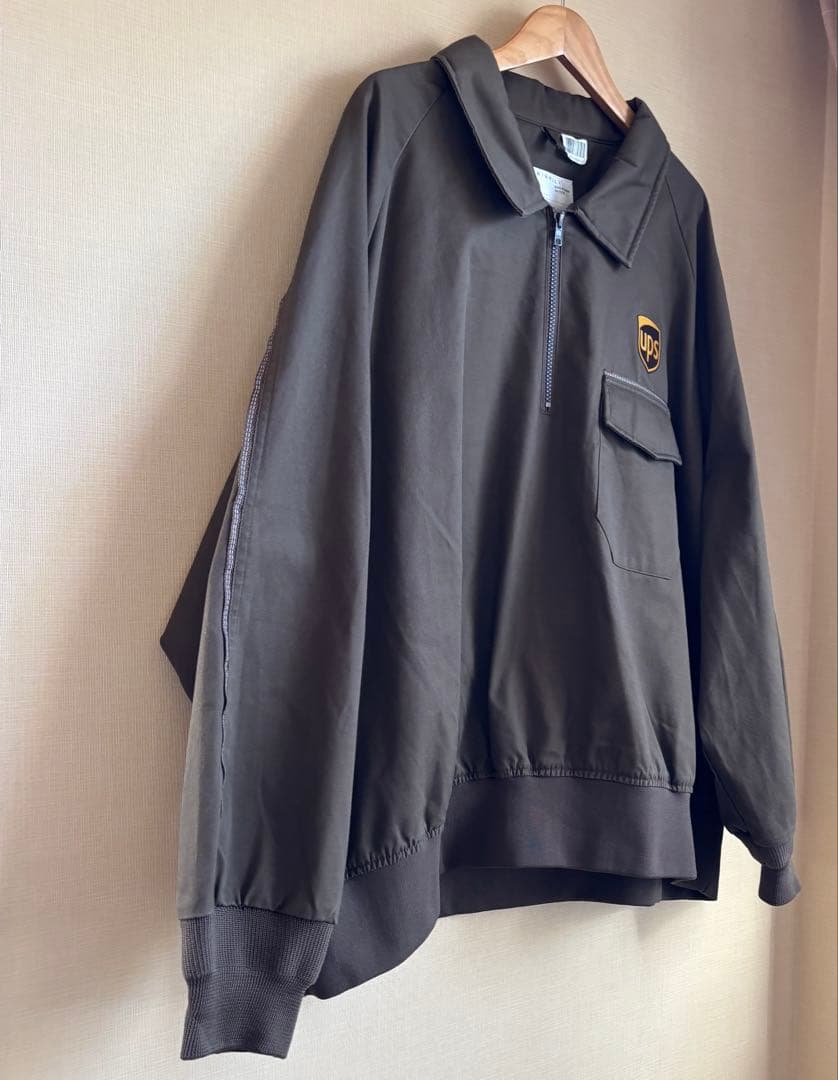 UPS 公式 リフレクター付き ハーフジップ プルオーバー 3XL ブラウン