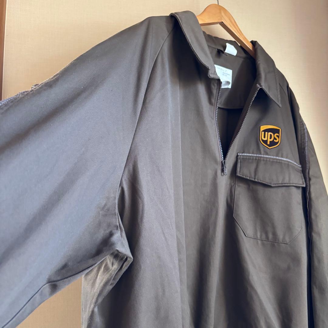 UPS 公式 リフレクター付き ハーフジップ プルオーバー 3XL ブラウン