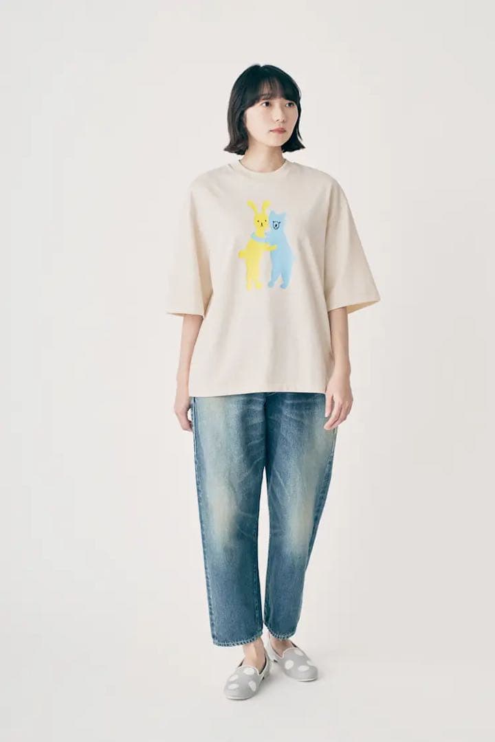 【新品】ミナペルホネン　calin ハーフスリーブカットソー　ユニセックス　XL