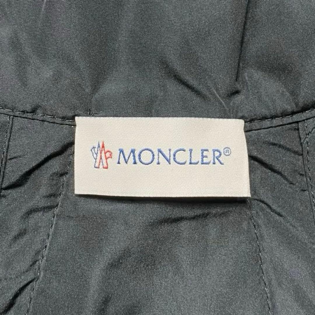 美品 MONCLER ロゴ ワッペン フリル 異素材 カーディガン アウター