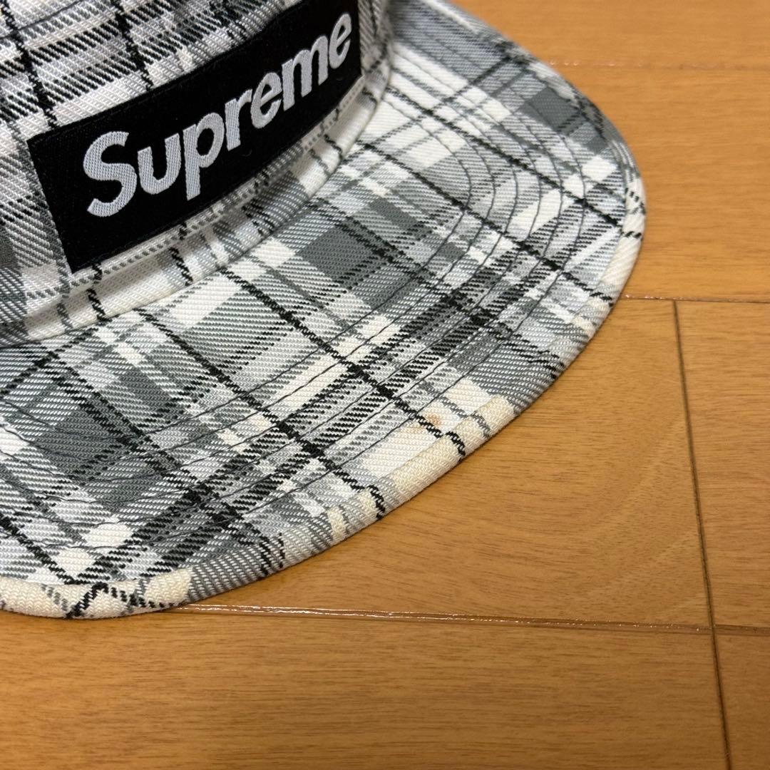 Supreme Big Plaid Camp Cap ブラック 09ss