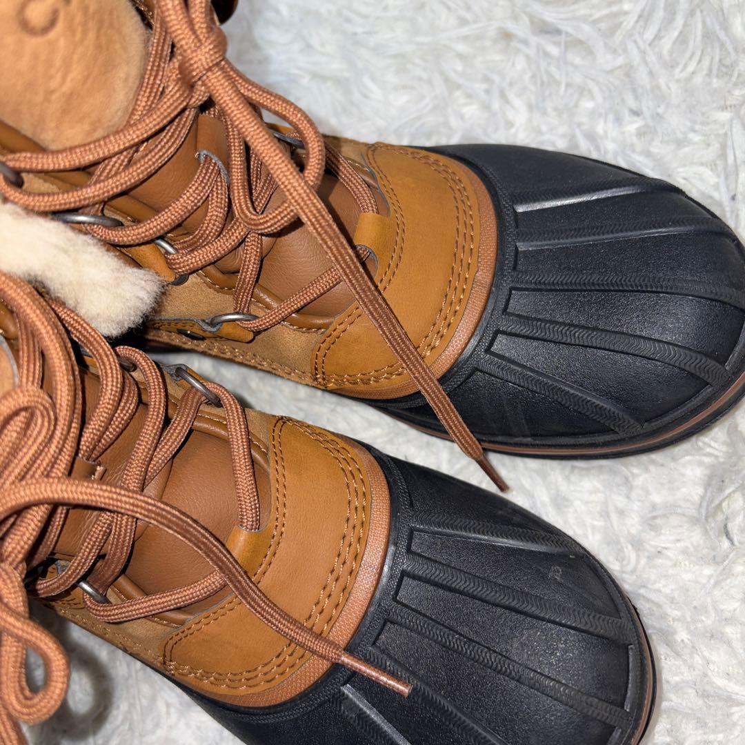 【美品】crocs クロックス　ファー　ブーツ　ウオータープルーフ w8 24