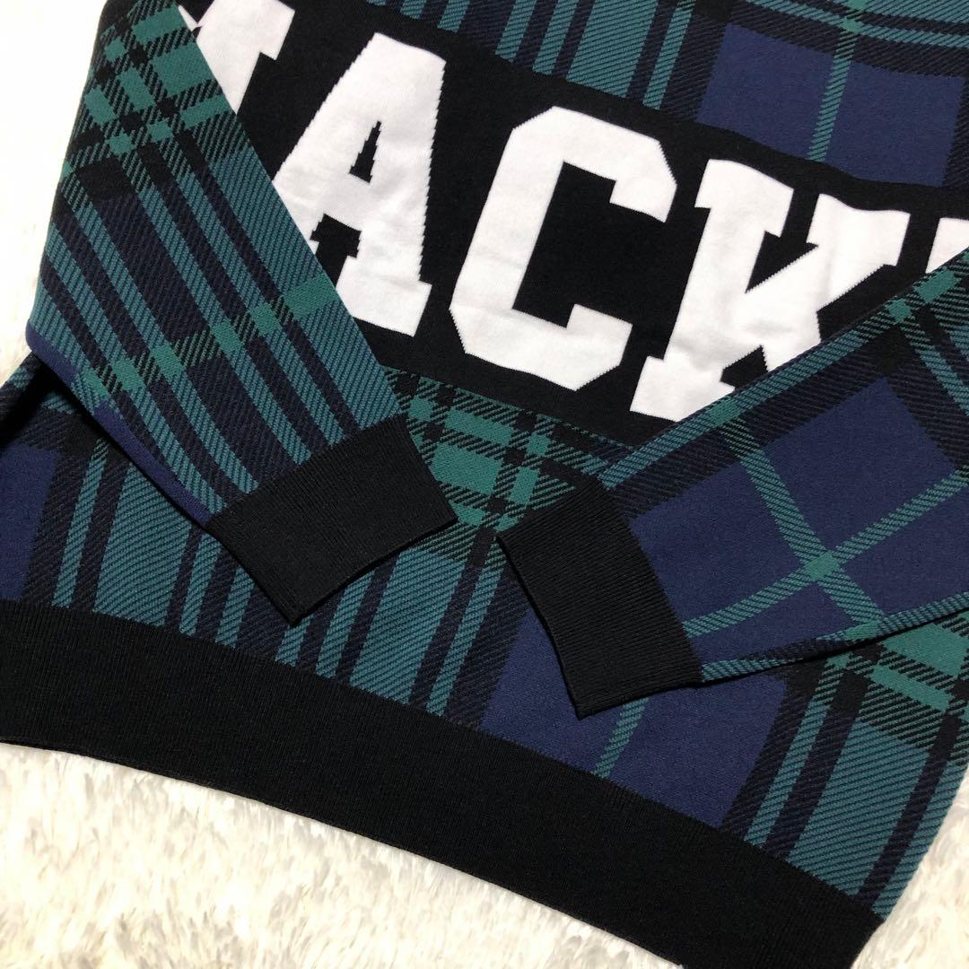 美品 ジャックバニー ‼︎ メンズ 3色Wジャガード クルーネックニット サイズ5