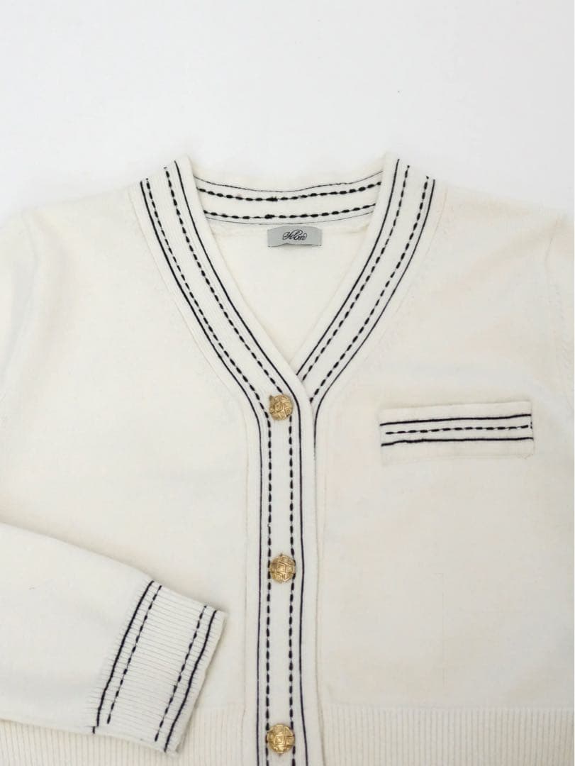 トップス Yilon BI-COLOR STITCH CARDIGAN