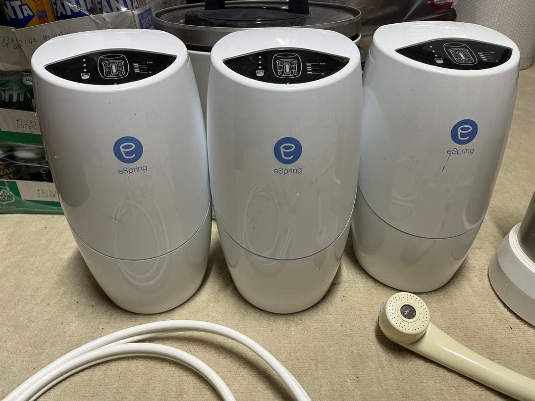 eSpring 浄水器セット 3個 風呂用浄水器1個 ジャンク品 Amway