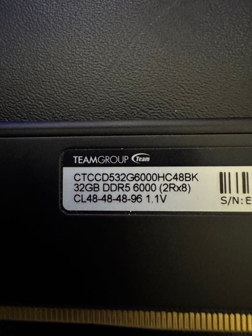 DDR5 6000 32GB T-create 1枚