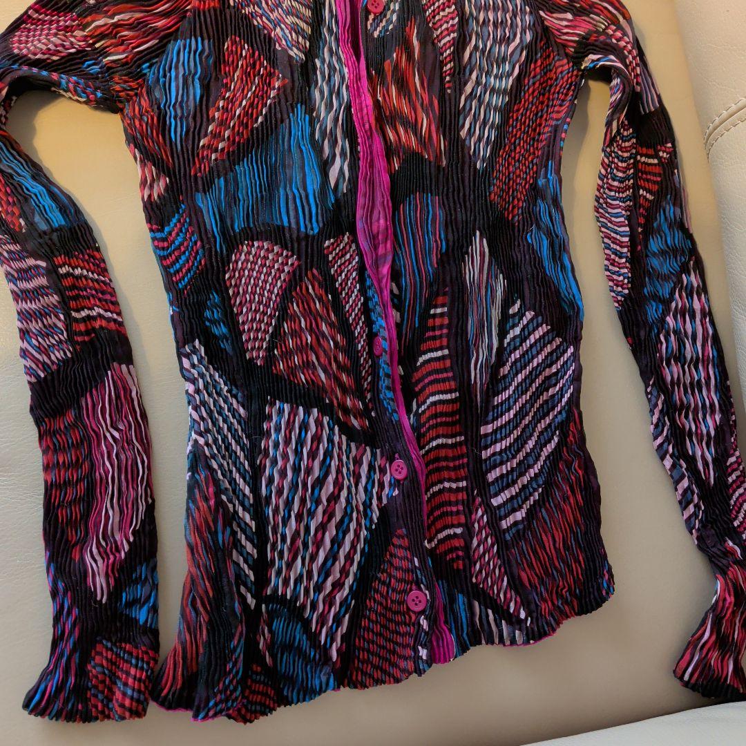 ISSEY MIYAKE シフォンツイスト　カーディガン