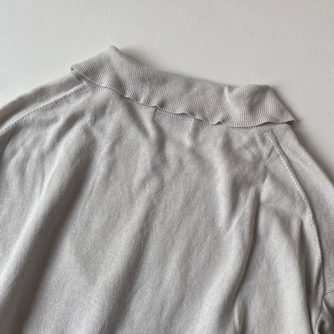 【美品】マーガレットハウエル　ニットポロシャツ　COTTONHEMP　近年モデル