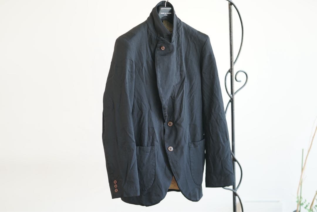 14aw ポリ縮 dot zip jacket コムデギャルソン オムプリュス
