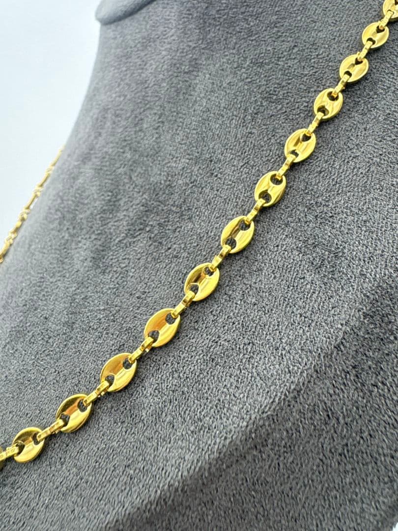 K18 18金 ゴールド グッチリンク ネックレス 刻印 アンカー チェーン