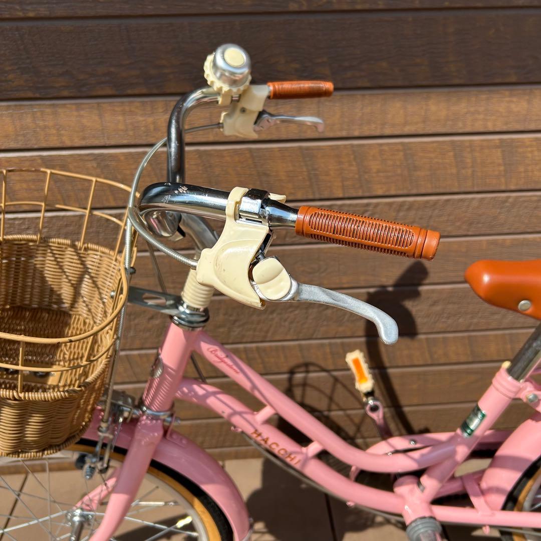 送料込　ブリヂストン HACCHI 子供用自転車 ピンク 18インチ　補助輪付き