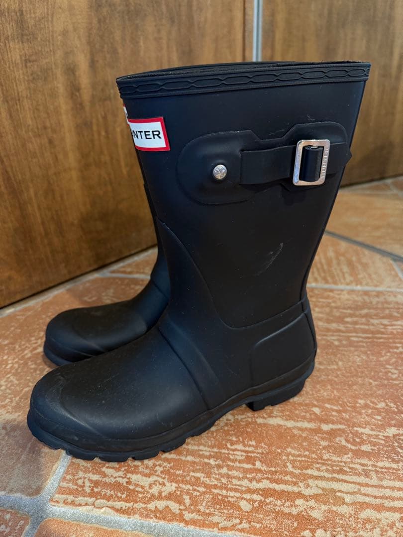 HUNTER ブラック 長靴 バックル付き　23センチ