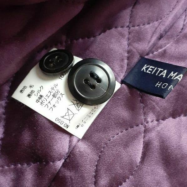 KEITA MARUYAMA 刺繍ダッフルコート　フォックス　シルク　ウール