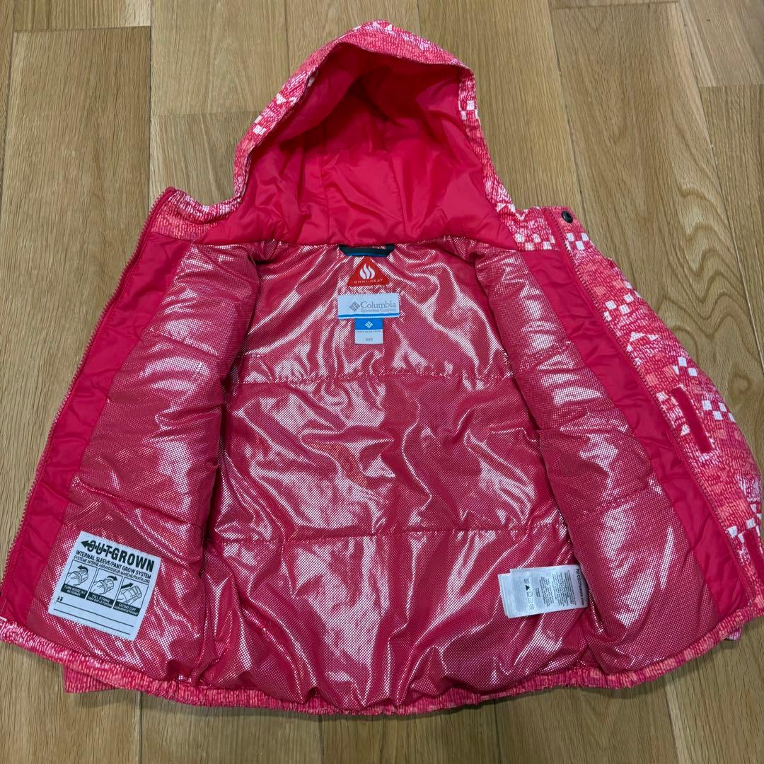 【美品】コロンビア キッズ スキーウェア 上下セット XXS 110cm ピンク