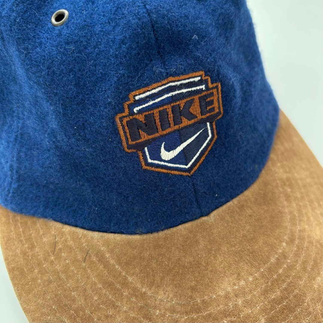 専用【90s】NIKE ウール レザー ベースボールキャップ