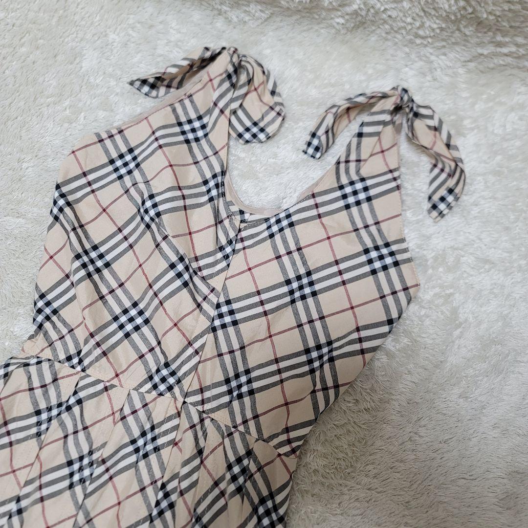 美品✨バーバリーブルーレーベル ワンピース ノバチェック フレア Aライン
