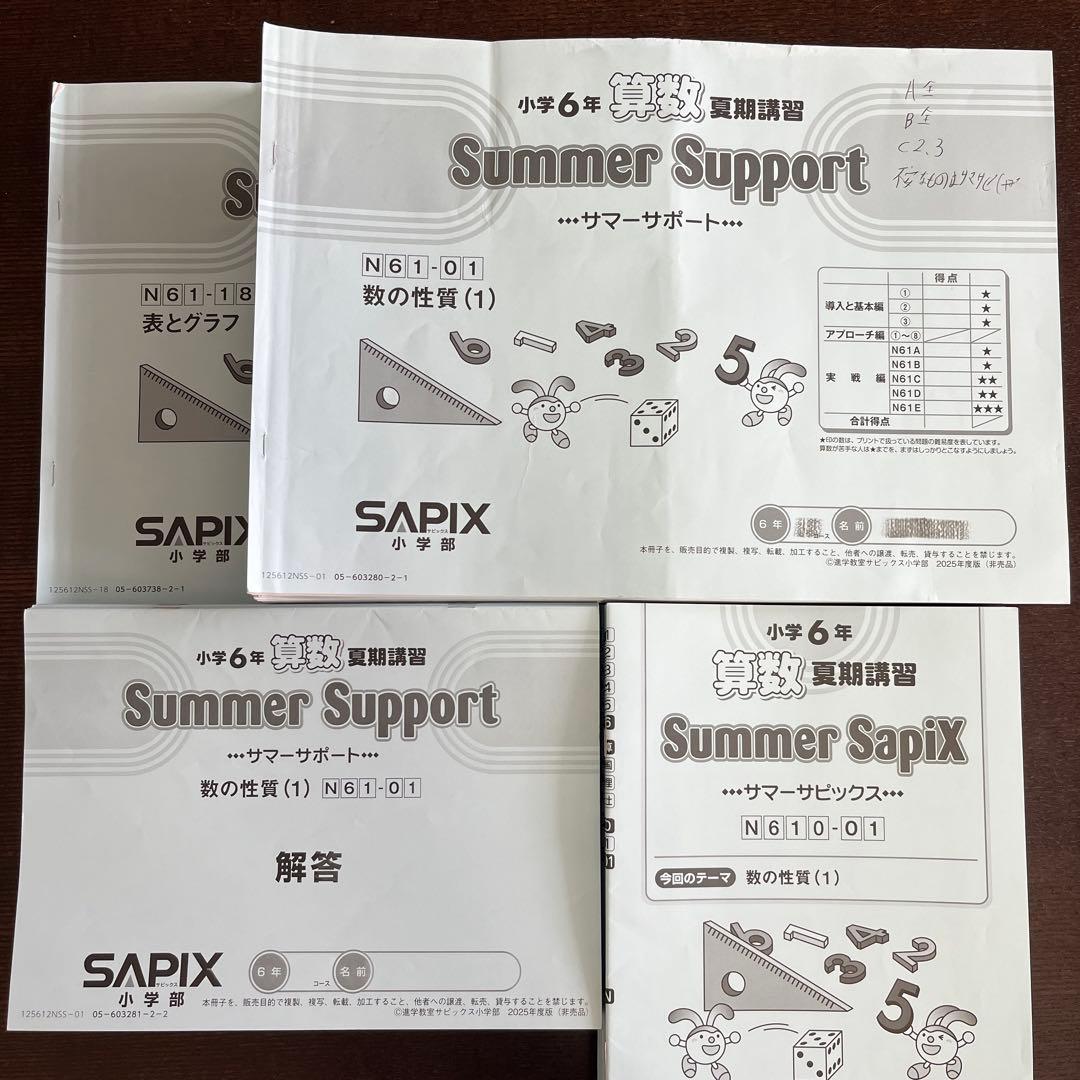 サピックス SAPIX 6年　算数　デイリー　SS ウィークリー　基礎トレ　など