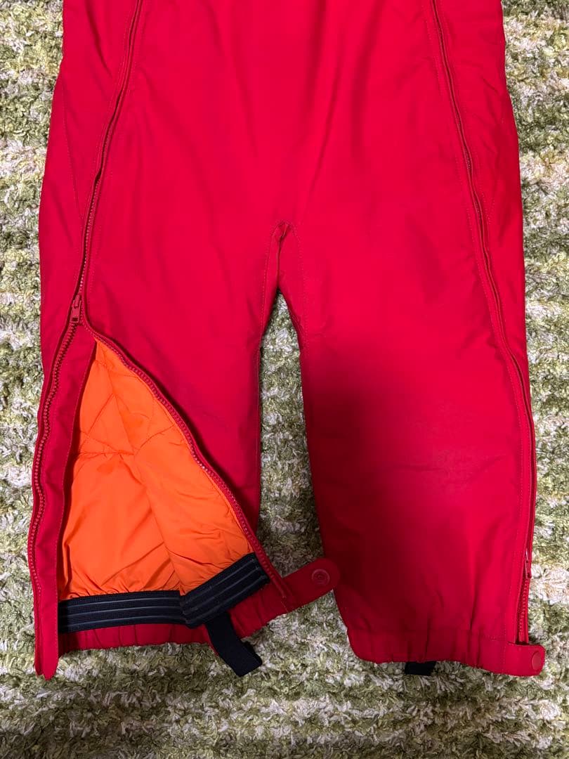 mont-bellモンベル ジャンプスーツ 子供用スキーウェア 赤 90