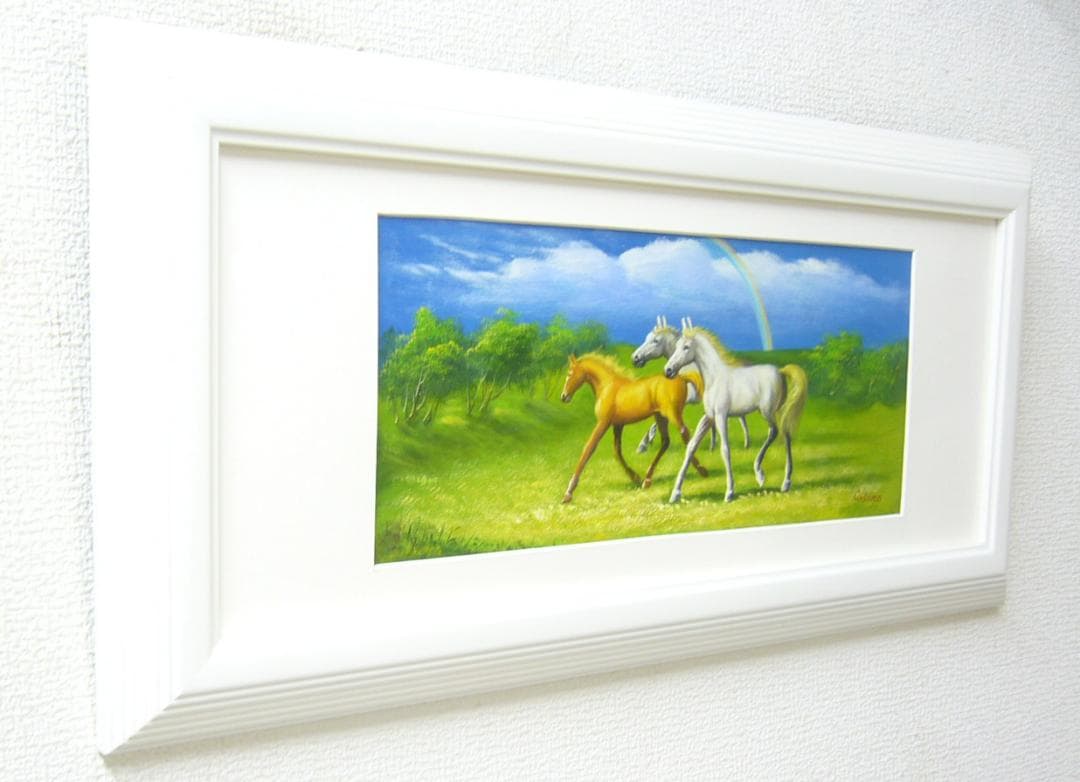 笠野大介 絵画 油絵 肉筆油絵 動物画 ３頭馬