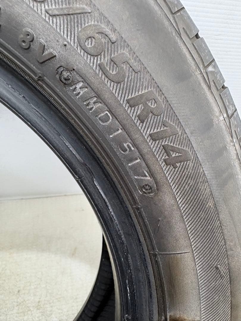富山県☆155/65R14 ブリヂストンNEXTRY 4本 8分山