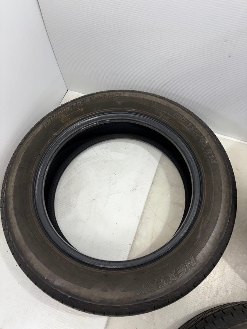富山県☆155/65R14 ブリヂストンNEXTRY 4本 8分山