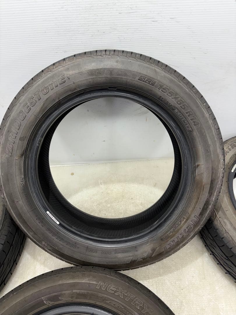 富山県☆155/65R14 ブリヂストンNEXTRY 4本 8分山