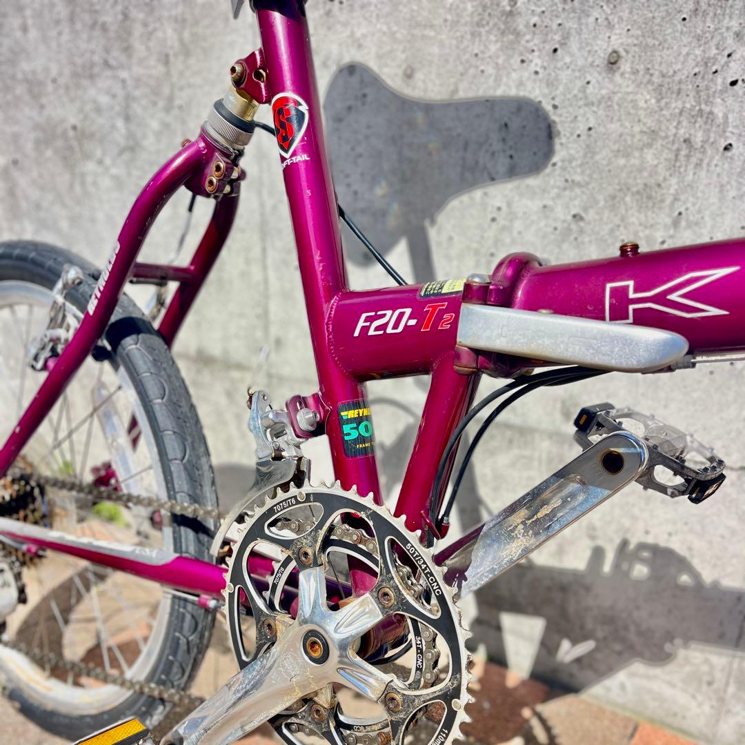 ゆん KHS F20-T2 小径車 ミニベロ クロモリ 2×8速
