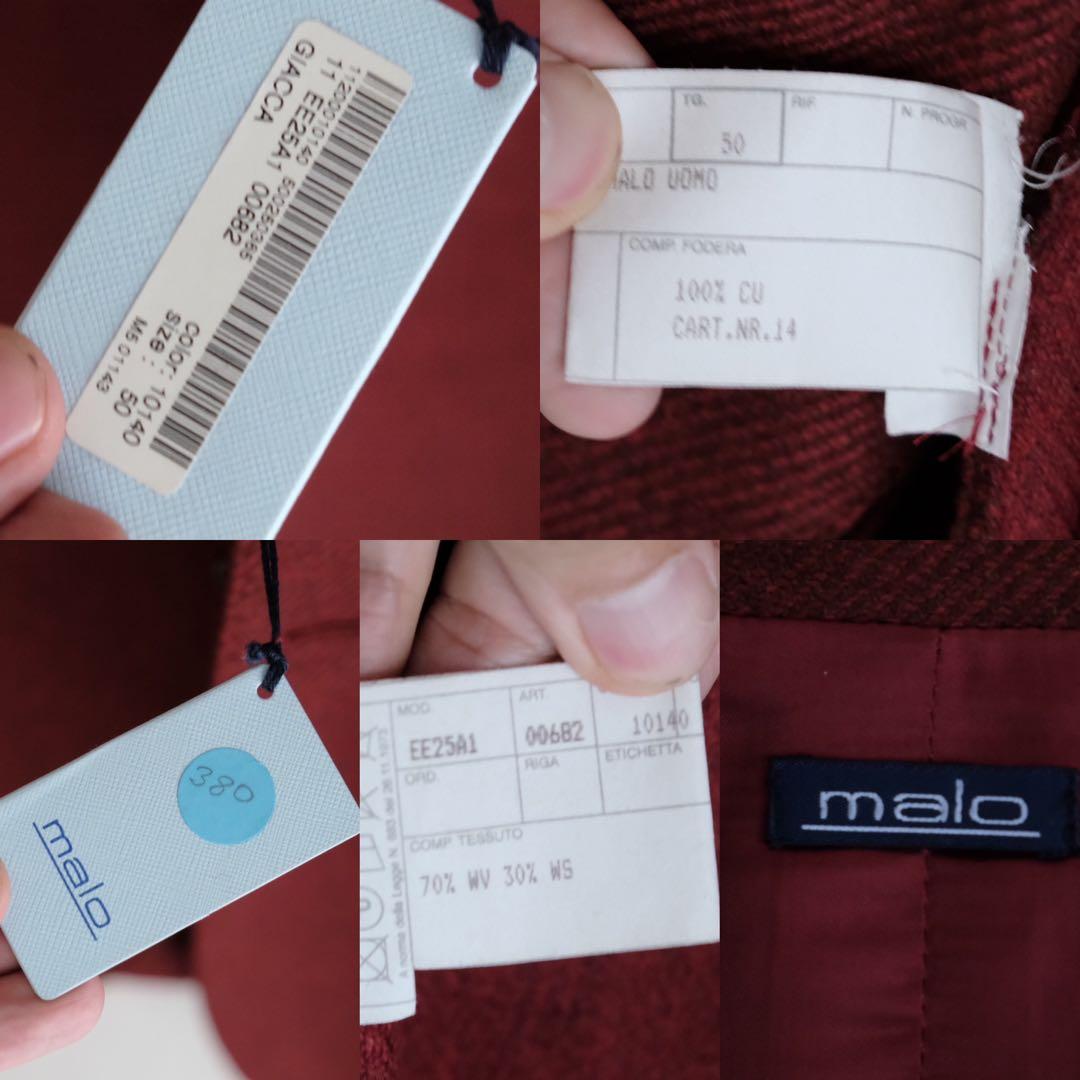 新品未使用MALOマーロ ツイルカシミヤウールボルドージャケット50