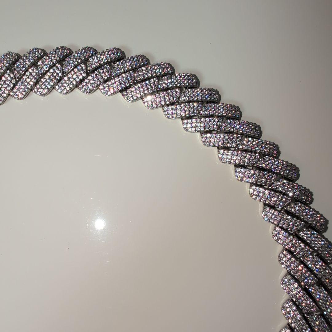 GLITTER マイアミキューバンチェーンネックレス 55cm