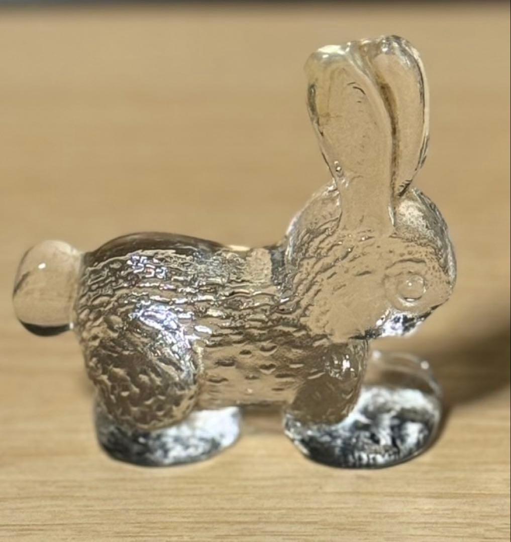 【美品】kosta boda ガラスのうさぎオブジェ