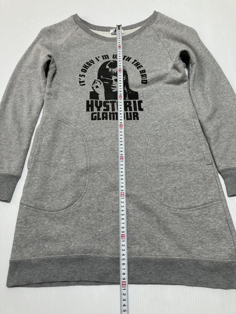 HYSTERIC GLAMOUR グレー スウェットワンピース