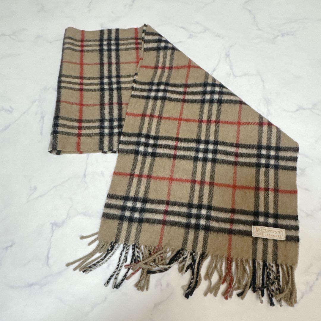 Burberry`s ピュアカシミヤ マフラー ノバチェック バーバリーズ